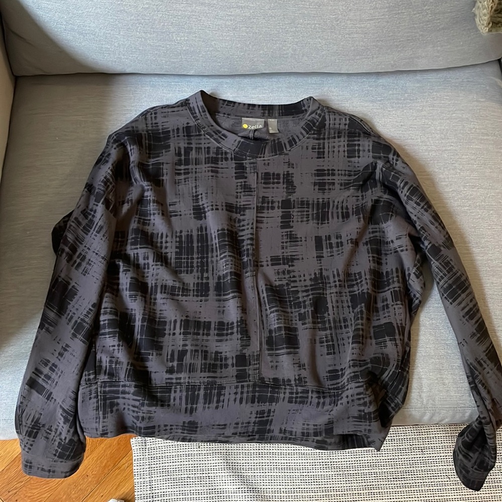 Grey oversized crew neck